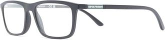 Emporio Armani Clip-On Zonnebril - Heren - Brillen - Zwart - 55 MM - Accessoires