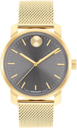 Movado Bold Quartz Gunmetal Grey Dial Mens Watch 3601309