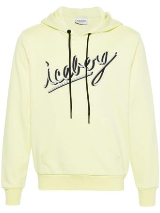 Iceberg logo-print hoodie - men - Cotton/Modal/Polyester/Cotton - S - Green