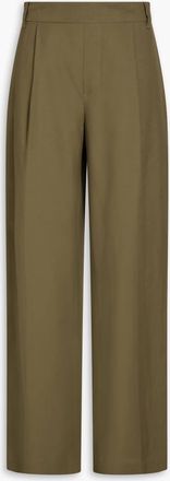 Vince Womens Soft Linen Blend High Rise Pull-On Pants In Green