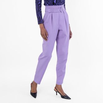 Moschino Ladies Violet Straight Leg Trousers, Brand Size 40 (US Size 6)