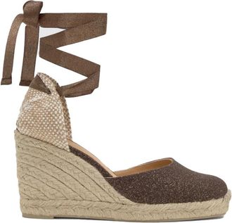 Castaner Brown Textured Carina Wedges