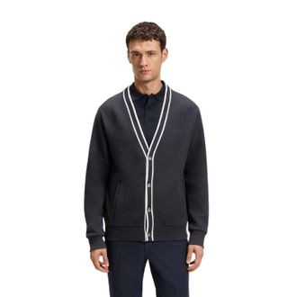 HUGO BOSS Heren Contrast Detail Relaxed Fit Vest (Donkerblauw)
