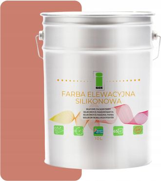 OEM Pintura De Silicona Para Fachadas, Color Rosa Salm&oacute;n, Calidad Premium, 10 Litros