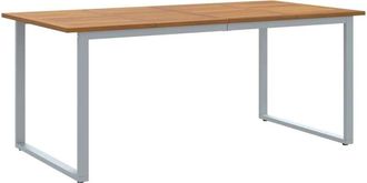 vidaXL Mesa De Comedor De Jard&iacute;n Gris 180 X 90 X 75 Cm Vidaxl
