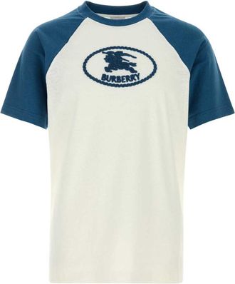 Burberry White Logo Crew Neck T-Shirt