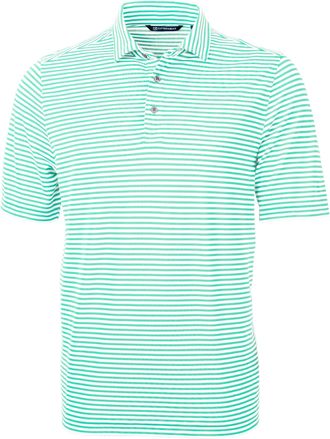 Cutter & Buck Virtue Eco Pique Stripe Recycled Mens Polo Shirt