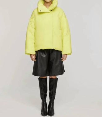 OOF Wear Water-Repellent Nylon Padded Down Jacket In Light Lime