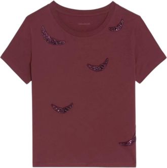 Zadig&Voltaire Tops, Dames, Rood, XS, Katoen, Alys T-shirt