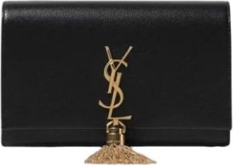 Saint Laurent Kate Crossbody Bag - Dames - Schoudertassen - Zwart - ONE Size - Leer - Tassen