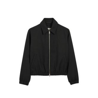 Ami Wool Padded Jacket With Ami De Coeur