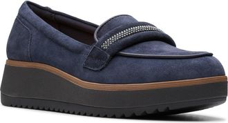 Clarks Zylah Shine Loafer in Navy Suede at Nordstrom Rack, Size 7.5