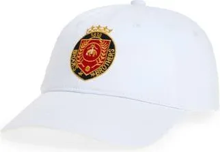 Brooks Brothers Crest Embroidered Cotton Baseball Hat in White at Nordstrom Rack
