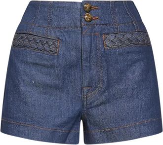 Zimmermann Awaken Denim Short - Dames - Denim shorts - Blauw - XL - Denim - Korte Broeken
