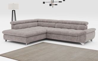 Cotta Ecksofa »Gemini L-Form« mit Kopfteilverstellung, wahlweise mit Bettfunktion