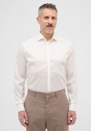 Eterna Langarmhemd ETERNA SLIM FIT, Herren, Gr. 40, Normalgr&ouml;ssen, beige (ecru), Twill, 70% cotton, 4% Elasthan, 26% Polyamid, schmal, Manschette, Hemden Lan
