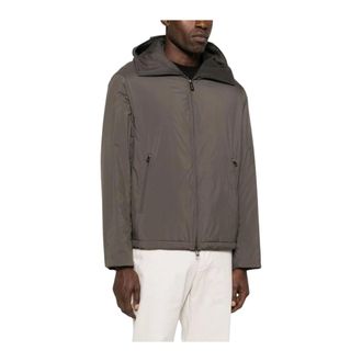 Emporio Armani Heren, Jassen, Grijs, Maat: 2XL Poliester