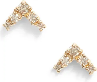 Set & Stones Vienna Diamond Stud Earrings in Gold at Nordstrom