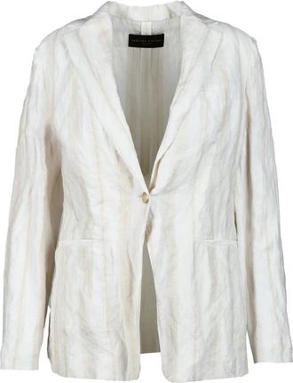 Fabiana Filippi Jacket Cotton Metallic Fiber - White/Beige