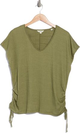 Max Studio V-Neck Side Cinched Top in Sage at Nordstrom Rack, Size 3 X