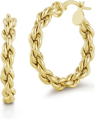 Sphera Milano Rope Chain Hoop Earrings in Gold at Nordstrom Rack