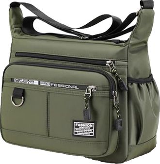 Generic Waterproof Bag Men - Oxford Cloth Multi-Pocket Shoulder Bag, Functional Travel Messenger Bags, Lightweight Casual Everyday Bags, Adjustable Strap Comf