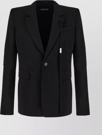 Ann Demeulemeester blazer viscose blend central slit