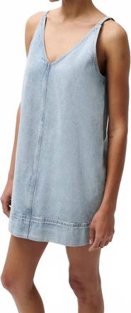 Pistola Denim Tavi Pop Over Mini Dress In Blue