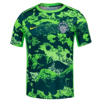 Nike Washington Spirit Nike Mens NWSL Short-Sleeve Pre-Match Top in Green | M21556WSNS26-GRS