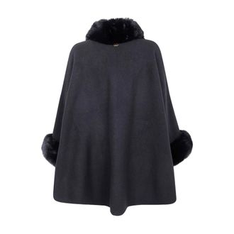 Twinset Jassen, Dames, Zwart, ONE Size, Zwarte Jassen voor Vrouwen