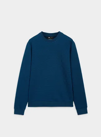Le 31 Mens Embossed geo sweatshirt