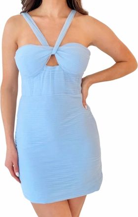 Bcbgmaxazria Tulle Mini Dress In Skyway