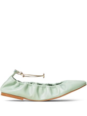 Twin-Set ankle-strap ballet flats - Green