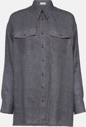 Brunello Cucinelli Oversized linen shirt