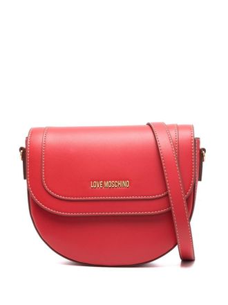 Love Moschino logo-plaque saddle bag - women - Polyurethane - OS - Red
