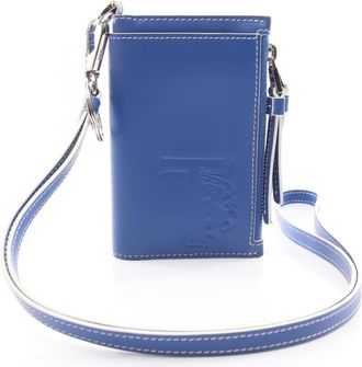 Tod's Blue Leather Wallet (Bi-Fold) (Pre-Owned)
