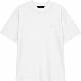 Anine Bing Cade Tee - Dames - T-shirts - Wit - M - Linnen - Tops