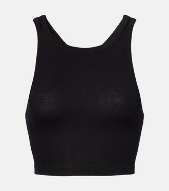 Calvin Klein Pamela ribbed-knit cotton-blend crop top