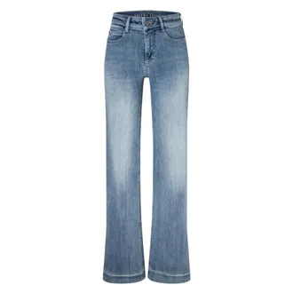 M.A.C Dream Wide broek - Dames - Jeans - Blauw - Maat: M Katoen