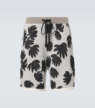 Commas Shorts de jacquard de rizo