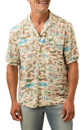 Faherty Bali Camp Shirt in Nazare Shore at Nordstrom Rack, Size X-Small
