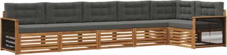 vidaXL Conjunto De Sof&aacute;s De Exterior 6 Uds. Natural Y Antracita Vidaxl