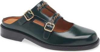 Marni Sabot Double Buckle Mule in Green at Nordstrom, Size 7.5Us