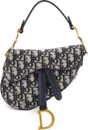 Dior Saddle Handbag Oblique Canvas Mini shoulder bag - Blauw