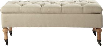 Maisons du monde Banco ba&uacute;l con ruedas