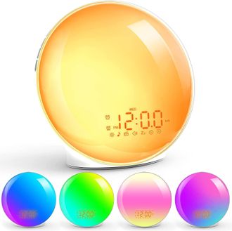 OEM Despertador Con Luz Para Personas Con Sue&ntilde;o Profundo, Ideal Para El Dormitorio. Radio Despertador Con Pantalla Completa, Simulaci&oacute;n De Amanecer, 3 Mod