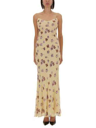 Self Portrait Long Dress With Floral Pattern