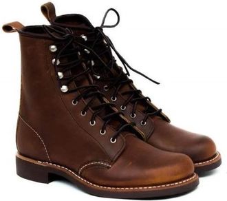 Red Wing Shoes Rought and Tough Leren Laarzen - Heren - Veterlaarzen - Bruin - 42 EU - Schoenen