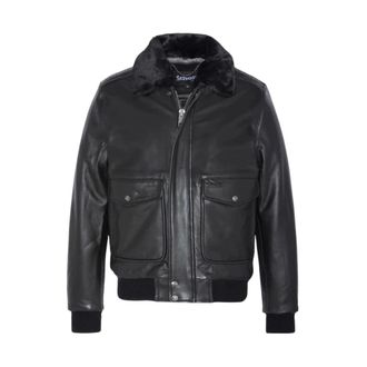 Schott NYC Chaqueta Bomber de Piel de Vacuno - Jackets - Hombre - Negro - XL