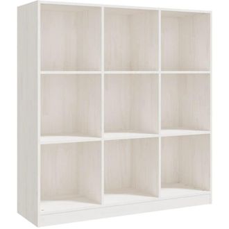 vidaXL Vidaxl - Book Cabinet/Room Divider White 104x33.5x110 cm Solid Pinewood